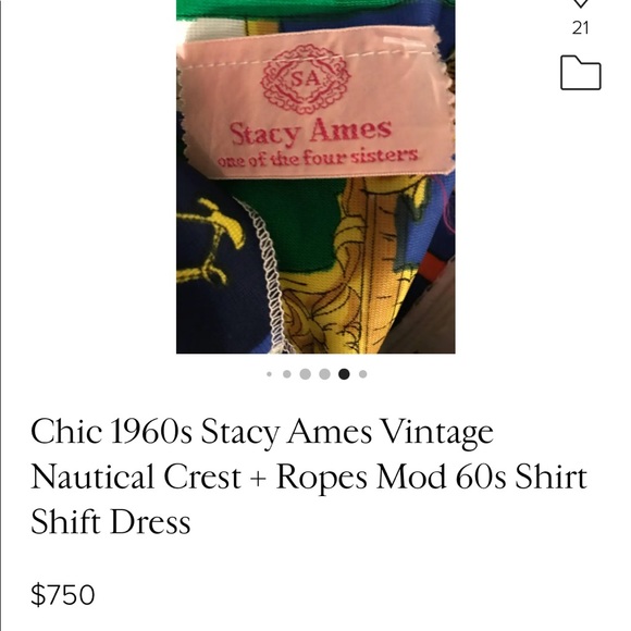 Vintage Stacy Ames Retro floral design mini mini dress/blouse - Picture 11 of 12